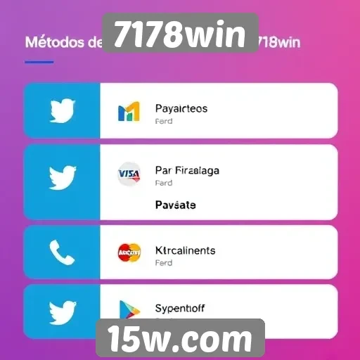 Métodos de pagamento aceitos no 7178win